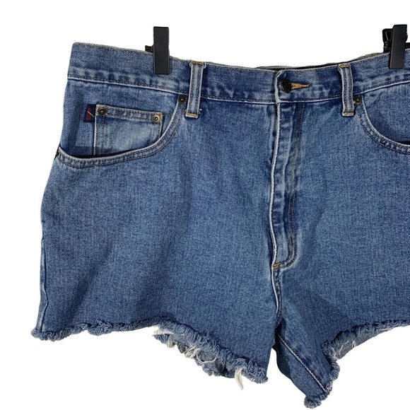 Cutter & Buck Raw Hem High Rise Denim Shorts 10 - Picture 2 of 8